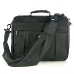 Black strap on bag - front view
